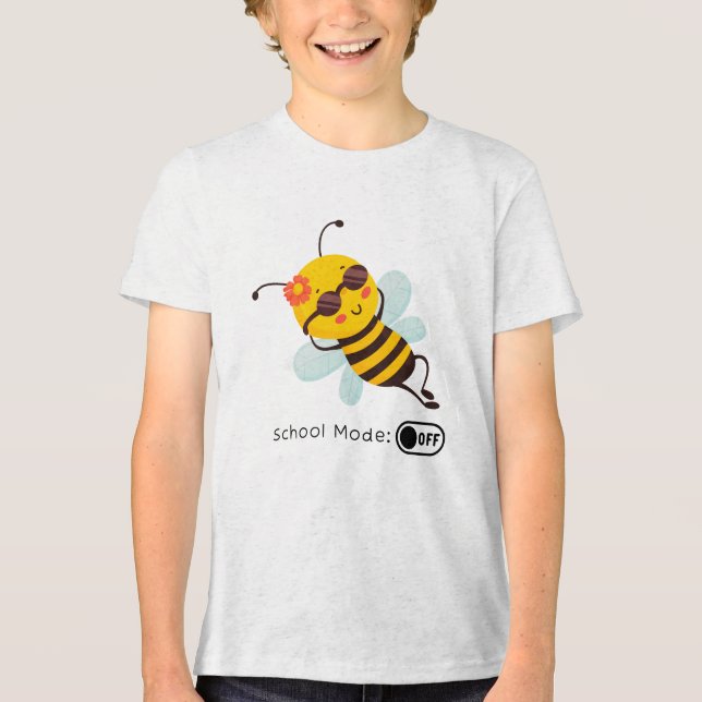 Camiseta "Modo Escolar: OFF - Chillin' Bee" (Frente)