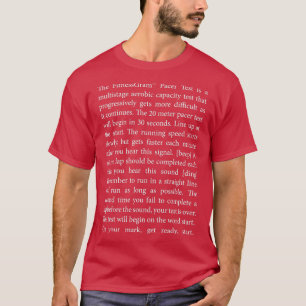 Camiseta Modo Escuro O script de cheio de Teste FitnessGram