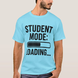 Camiseta Modo Estudante: Carregando... - Design Engraçado d