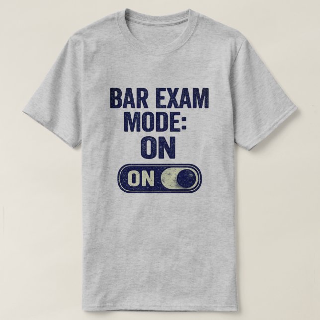 Camiseta Modo Exame da Ordem Ativado Gráfico de Faculdade d (Frente do Design)