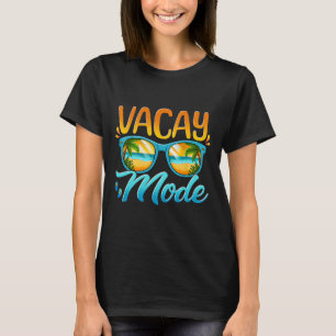 Camiseta Modo Férias Ativado Férias Verão Cruzeiro Escapada