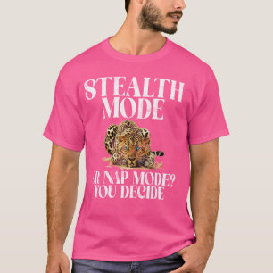 Camiseta Modo furtivo ou Modo Nap Você Decide Leopard