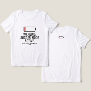 Camiseta Modo Futebol Engraçado Ativo Bateria Baixa Angusti