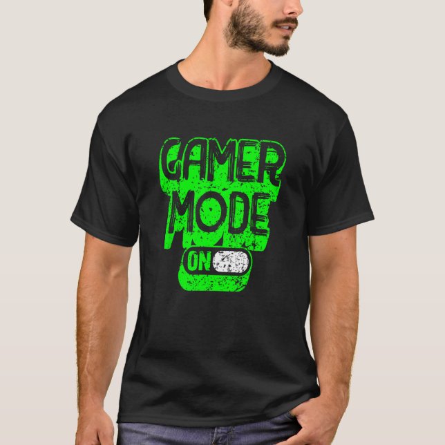 Camiseta modo gamer em jogos (Frente)