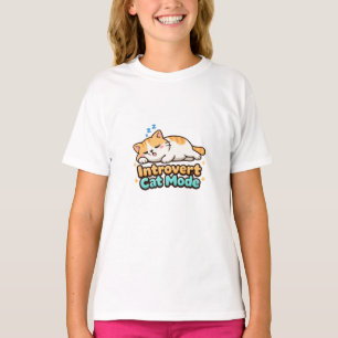 Camiseta Modo Gato Introvertido Engraçado
