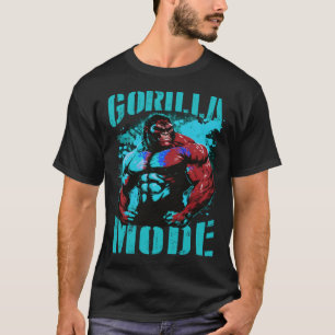 Camiseta Modo Gorila Motivação Citação Músculos Da Besta Gy