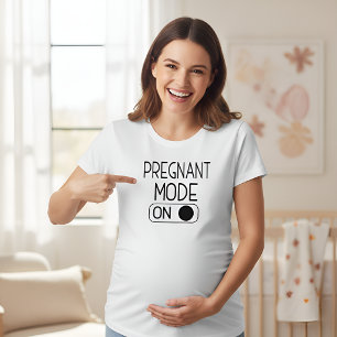 Camiseta "Modo Gravidez Ativado" Anúncio de Bebê Roupas d