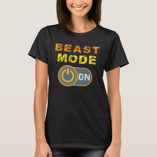 Camiseta Modo Gym de Workout Ativado do Beast Beast (Frente)