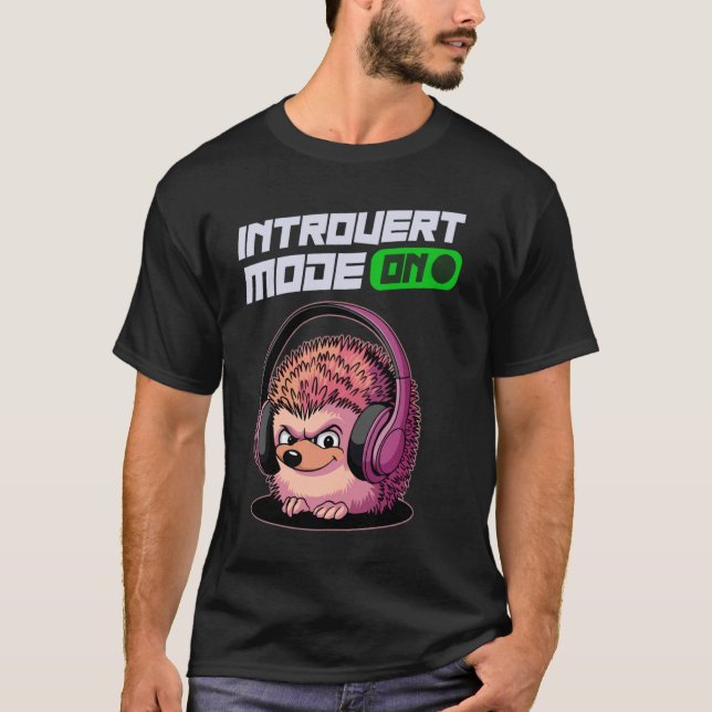 Camiseta Modo Introvertido Ativado Cuteouriço (Frente)