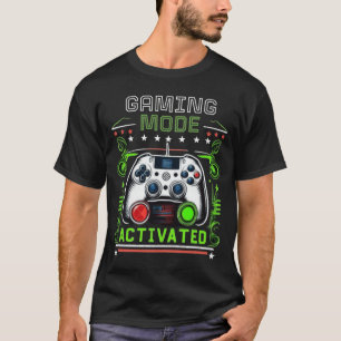 Camiseta Modo Jogo Ativado: Jogador Verde Intenso