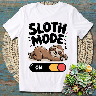 Camiseta Modo Largura LIGADO - Cota Sloth Engraçada