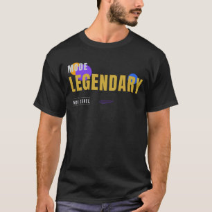 Camiseta Modo Lendário – Tipografia de Tecnologia de Jogos