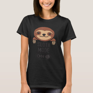 Camiseta Modo Leve Em Animal De Sono Preguiçoso Engraçado
