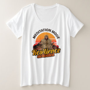 Camiseta Modo Meditação: Resiliência Ativada do Pé-Grande