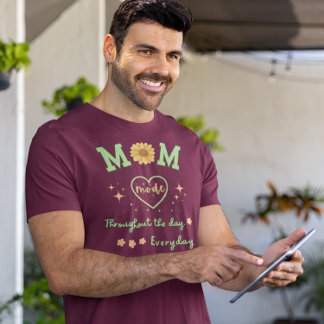 Camiseta Modo MOM para fora do Dia de as mães diário