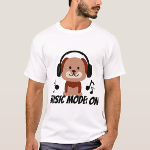 Camiseta Modo Música ATIVADO � Vibrações de Desenho Animado
