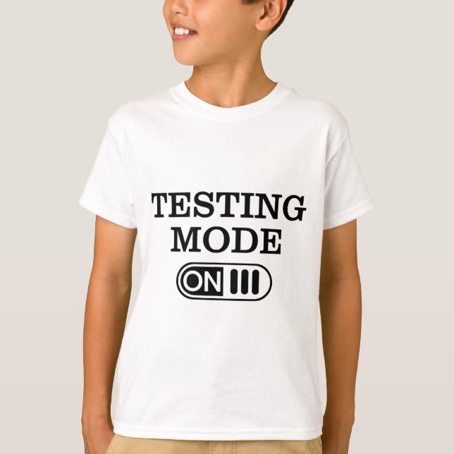 Camiseta Modo No Dia De Teste Professora No Dia De Teste Ho (Frente)