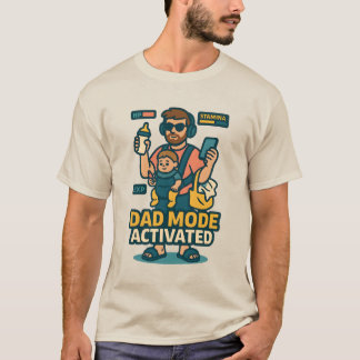Camiseta Modo Pai Ativado - Estilo de Pais Criando Gamers