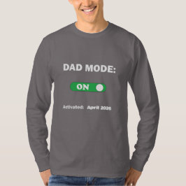 Camiseta Modo Pai: LIGADO | Presente Perfeito para o Pai 
