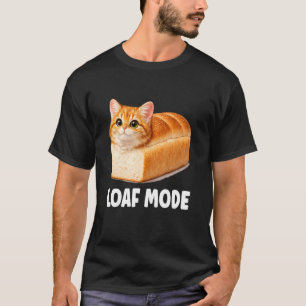 Camiseta Modo Pão Gato Laranja Engraçado Fofo Meme Pão