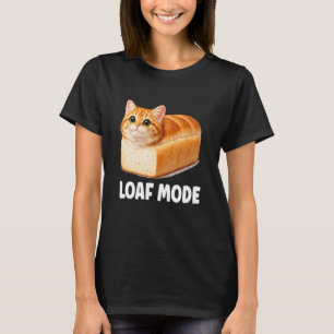 Camiseta Modo Pão Gato Laranja Engraçado Fofo Meme Pão Cami