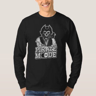 Camiseta Modo Pirata No Navio Pirata Oceano Sinalizador Cap