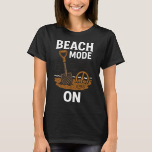 Camiseta Modo Praia Na Aventura de Detecção de Metal