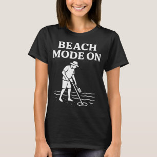 Camiseta Modo Praia Na Diversão De Detecção De Metal