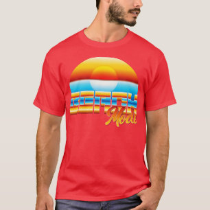 Camiseta Modo Praia Retroativo 80s Neon Sunset