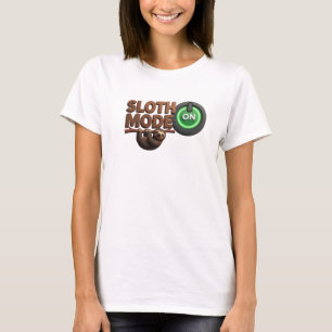 Camiseta MODO PREGUIÇA VERMELHO LEGAL Ativo Motivo Artístic