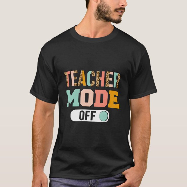 Camiseta Modo Professor Desligado no Último Dia de Aula (Frente)