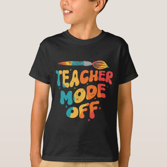 Camiseta Modo Professor Desligado Último Dia De Aula Profes (Frente)