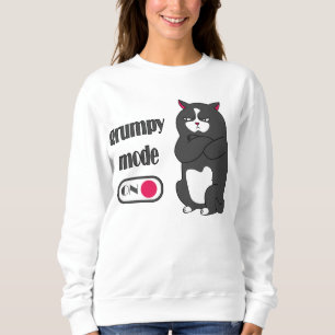 Camiseta Modo rabugento em gato gordo engraçado