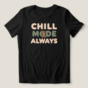 Camiseta "Modo Relax Sempre" com uma Preguiça Relaxante