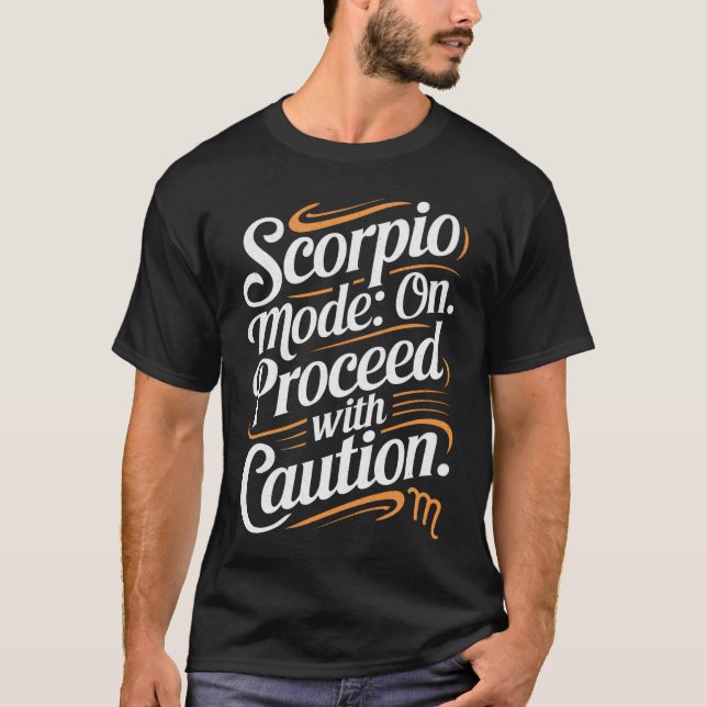 Camiseta Modo Scorpio: Ativado. Prossiga com a Citação Engr (Frente)