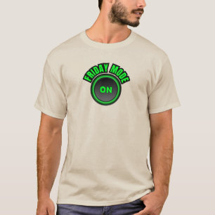 Camiseta Modo Sexta-feira: Ativado – Humor Casual no Escrit