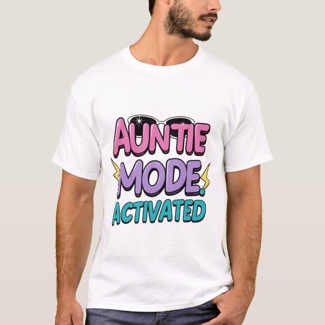 Camiseta Modo Tia: Tee Divertido Ativado (Frente)