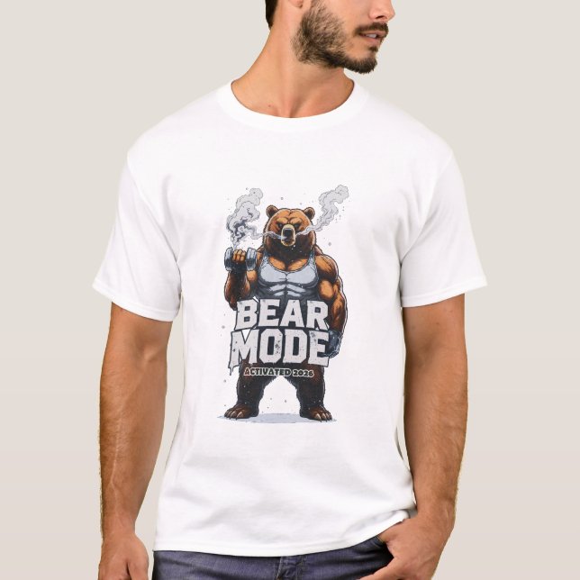 Camiseta Modo Urso Ativado 2026 (Frente)