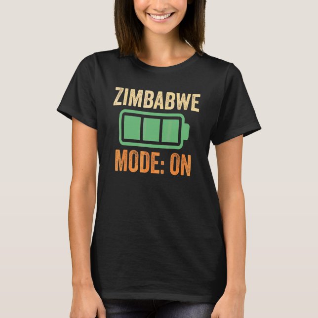 Camiseta Modo Zimbábue em Projeto de Bateria (Frente)