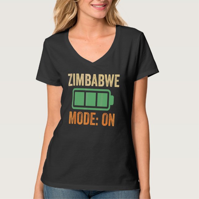 Camiseta Modo Zimbábue em Projeto de Bateria (Frente)