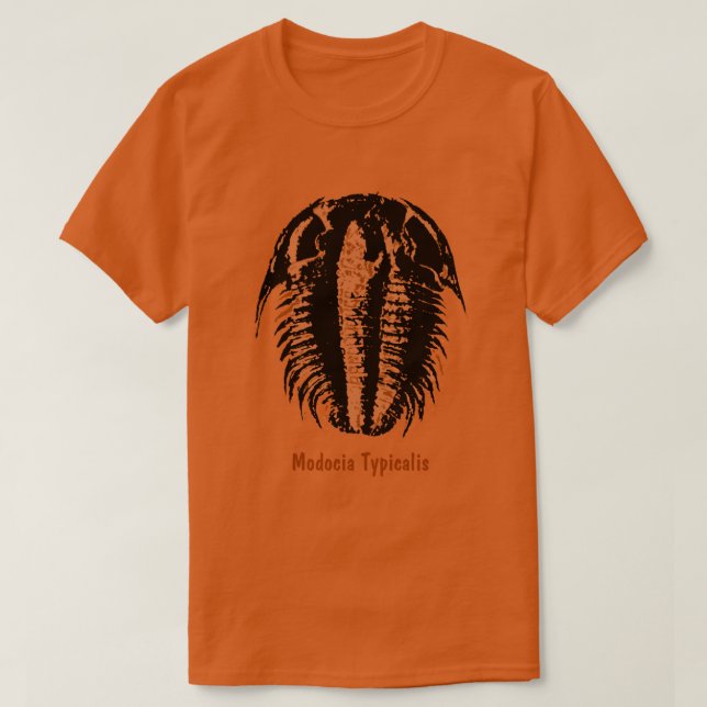 Camiseta Modocia Typicalis Fóssil Trilobita (Frente do Design)