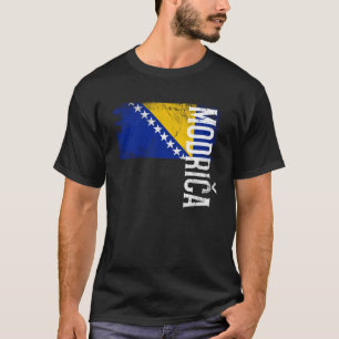 Camiseta Modrica - Bandeira Da Bósnia - Mulheres Crianças