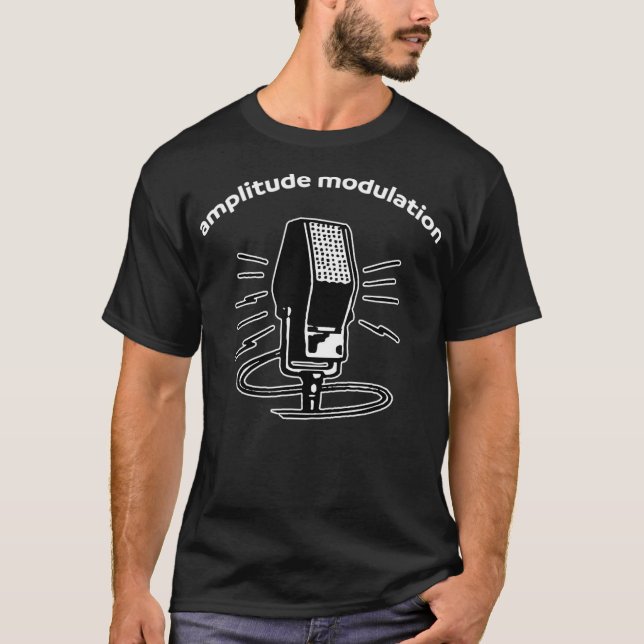 Camiseta Modulação de Amplitude AM Radiodifusor Ham (Frente)