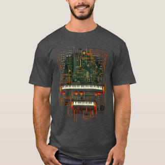 Camiseta Modular Synthesizer Electronic Music with Keyboard