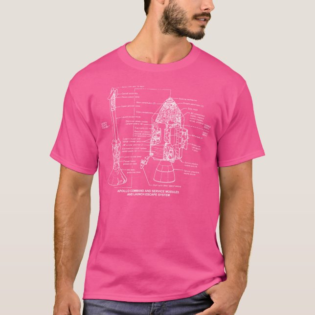 Camiseta Módulo de Comando Apollo - Espaçador (Frente)