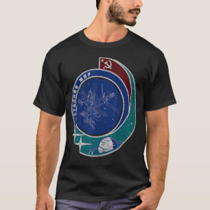 Camiseta Módulos de Estação Espacial Mir Espacial Soviética