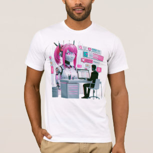Camiseta Moe 萌 え Adoro Chatbots Ai Robots Design Futurístic