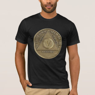 Camiseta Moeda de Aniversário de 5 Anos de Sobriedade