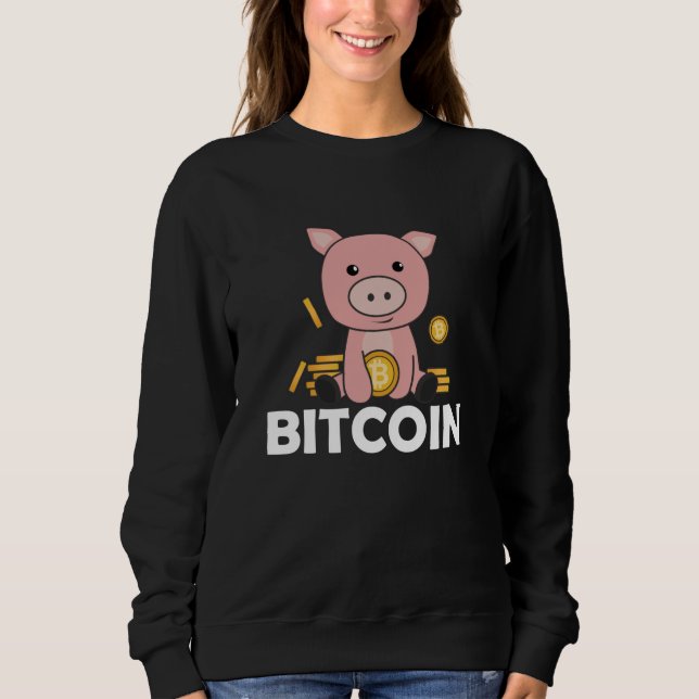Camiseta Moeda de Bitmoney Piggy Bank Moedas com moeda digi (Frente)