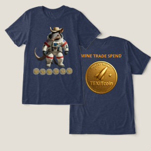 Camiseta Moeda de Ouro TexitCoin Reverso e Tatuagem na Fren